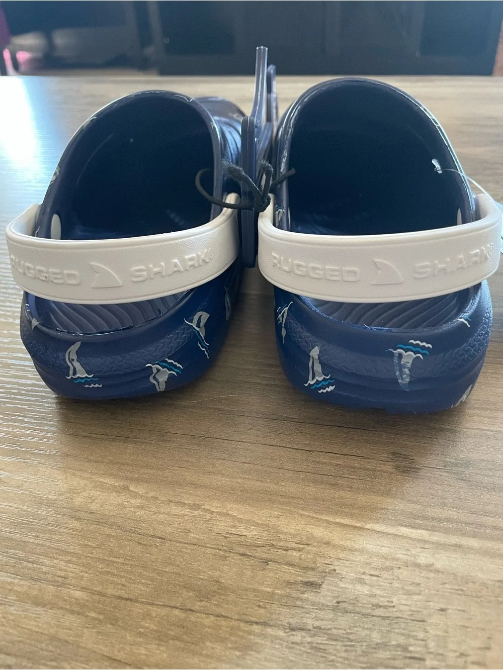 Rugged shark recycled Eva navy blue shark print water activity clog youth kids 1